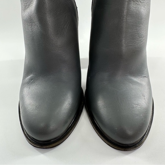 Vince womens ankle booties size 5 35 gray Italian leather boots - Picture 2 of 12